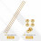 3 Sets Brass Fully Threaded Rod, M3x0.5mm Pitch Right Hand Threads Studs with Solid Brass Hex Nuts, 250mm/10 Long Threaded Screw Rods Fasteners for An 3
