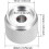 Stereo Knob, 20 * 6 * 15.5 mm Aluminium Alloy, Volume Control Knobs, Sliver 2pcs 2