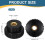 2Pcs Knurled Thumb Nuts, M10 x 40mm Clamping Nuts Through Hole Round Knobs Fasteners Copper Core Lock Nut for 3D Printer Parts, Machine Tools(Black) 2