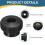 2Pcs Knurled Thumb Nuts, M10 x 40mm Clamping Nuts Through Hole Round Knobs Fasteners Copper Core Lock Nut for 3D Printer Parts, Machine Tools(Black) 3