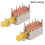 Push Button Switch DPDT 6 Pin 1 Position Self-Locking Yellow 5pcs 2