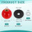 4Pcs Threaded Ball Knobs, M6 x 20mm Phenolic Plastic Thread Ball Handles Balls Nuts Knob Caps Nut Balls with Threaded Insert for Machine Lever Handle 2
