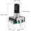360 Degree Rotary Encoder Code Switch Digital Potentiometer 5 Pins 14.3mm D-Shaft Green 2pcs 2