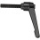 M10 x 50mm Handle Adjustable Clamping Lever Thread Push Button Ratchet Male Threaded Stud Knobs Locking Rotating Screw Handles Quick Release Bolt Blac 2