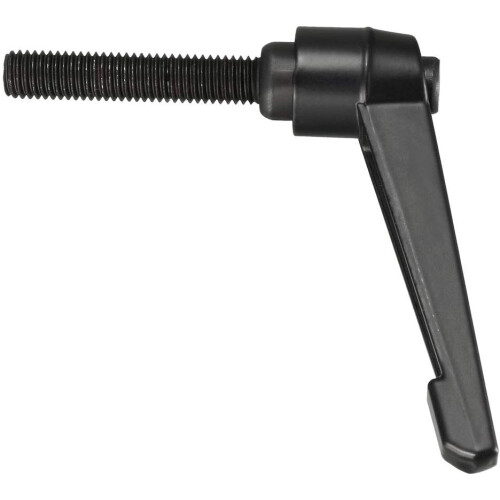 M10 x 50mm Handle Adjustable Clamping Lever Thread Push Button Ratchet Male Threaded Stud Knobs Locking Rotating Screw Handles Quick Release Bolt Blac 1