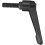 M10 x 35mm Handle Adjustable Clamping Lever Thread Push Button Ratchet Male Threaded Stud Knobs Locking Rotating Screw Handles Quick Release Bolt Blac 2