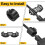 3 Pcs Ferrite Filter Ring Core RFI EMI Noise Suppression Cable Clip ID 15mm 0.59Inch with Base for Electronic Devices, Industry, Black 5