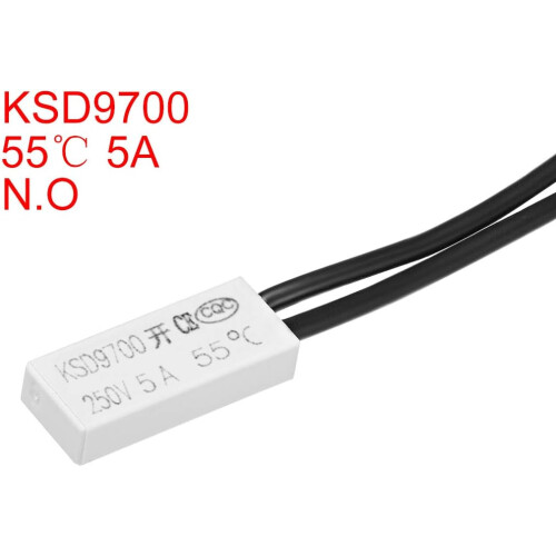 KSD9700 Thermostat, 55 Normally Open Temperature Switch, N.O 5A Thermal Switch Temperature Controller 2pcs 1