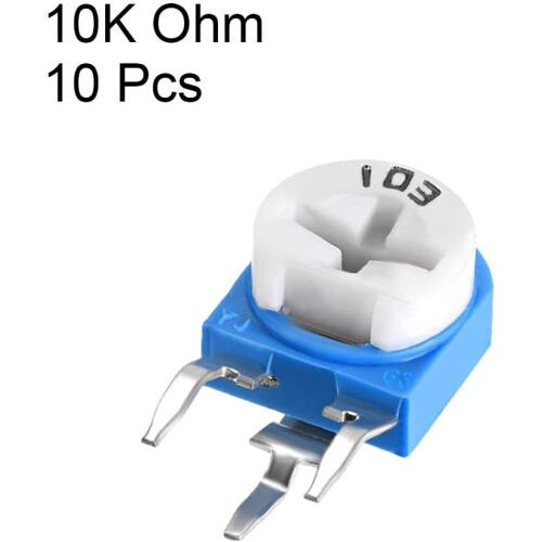 Trimmer Potentiometer 10K Ohm Adjustment Horizontal Variable Resistors 10Pcs Side Mounting 1