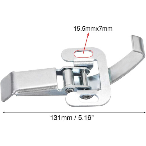5.16-inch Galvanized Draw Toggle Latch with Spring-Steel Hook 1