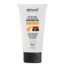 Detoxie Ultra Matte Zonnebrandgel SPF 50 PA++++ | Bescherming tegen UvA/B & Blauw Licht, Matte Afwerking, Voor Alle Huidtypen