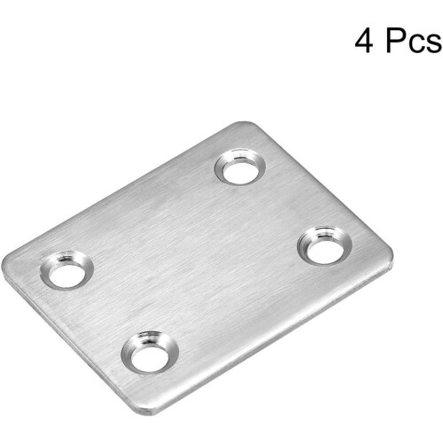 Repair Plate, 47mm x 38mm, Flat Fixing Mending Bracket Connector, 4 Pcs 1