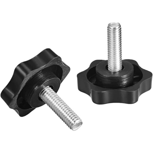 Clamping Handle Screw Knobs Handle Star Knob M6 x 20mm Male Thread 2pcs 2