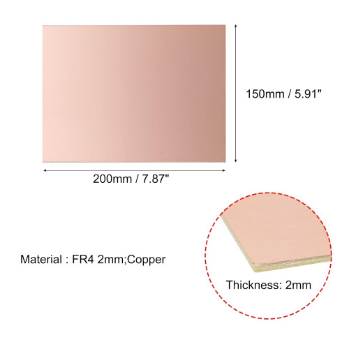 3pcs 200x150mm Double Sided Copper Clad Laminate PCB Circuit Board FR4 2mm Thickness DIY Prototyping PCB Board 2