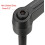 M10 x 50mm Handle Adjustable Clamping Lever Thread Push Button Ratchet Male Threaded Stud Knobs Locking Rotating Screw Handles Quick Release Bolt Blac 4