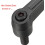 M10 x 20mm Handle Adjustable Clamping Lever Thread Push Button Ratchet Male Threaded Stud Knobs Locking Rotating Screw Handles Quick Release Bolt Blac 4