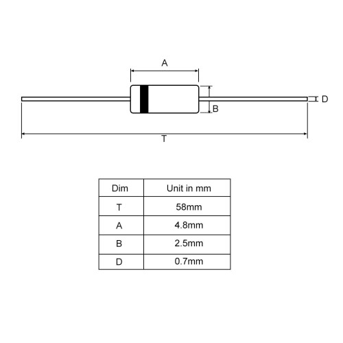Schottky Rectifier Diode 1A 100V Electronic Silicon Diodes for 1N4002 1