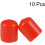 10pcs Rubber End Caps 16mm ID Round End Cap Cover Screw Thread Protectors Red 2