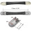 Luggage Handle, 213mm Length Strap Grip Replacement for Suitcase Case Black 2Pcs 4