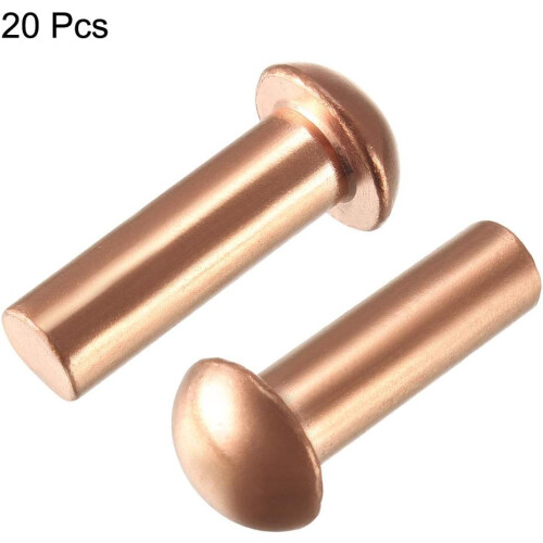 10 Pcs 5/16" x 63/64" Round Head Copper Solid Rivets Fasteners 2