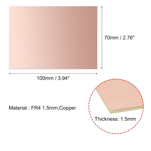 14pcs 100x70mm Double Sided Copper Clad Laminate PCB Circuit Board FR4 1.5mm Thickness DIY Prototyping PCB Board 2