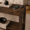(High Front, Rustic Oak) Hallway Console Table with USB Ports and Shelf 2