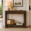 (High Front, Rustic Oak) Hallway Console Table with USB Ports and Shelf 4