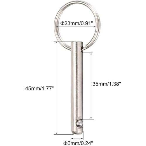 Quick Release Pin 6mmX45mm Marine Hardware for Boat Bimini Top Deck Hinge 4Pcs 1