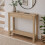 (2 Drawer, Oak) Hallway Console Table with USB Ports and Shelf 2