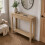 (2 Drawer, Oak) Hallway Console Table with USB Ports and Shelf 4