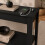 (High Front, Black) Hallway Console Table with USB Ports and Shelf 4