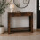 (2 Drawer, Rustic Oak) Hallway Console Table with USB Ports and Shelf 2