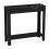 (High Front, Black) Hallway Console Table with USB Ports and Shelf 5