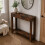 (2 Drawer, Rustic Oak) Hallway Console Table with USB Ports and Shelf 4