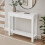 (2 Drawer, White) Hallway Console Table with USB Ports and Shelf 4
