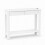 (2 Drawer, White) Hallway Console Table with USB Ports and Shelf 5