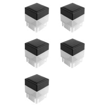 5X LED-Solarsäulenkopfleuchte, Solarbetriebene Säulenlampe, Außenzaun-Torpfostenlampe für Den Gartenhof (Warmes Licht)