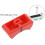 Plastic Straight Slide Potentiometer Flat Push Knob Insert Shaft 4x1mm Red 5pcs 2