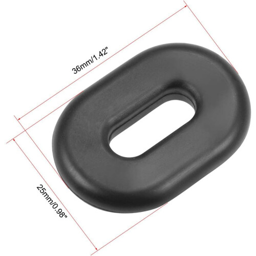 Side Cover Grommet Single Side Rubber Oval Washer 2Set 2