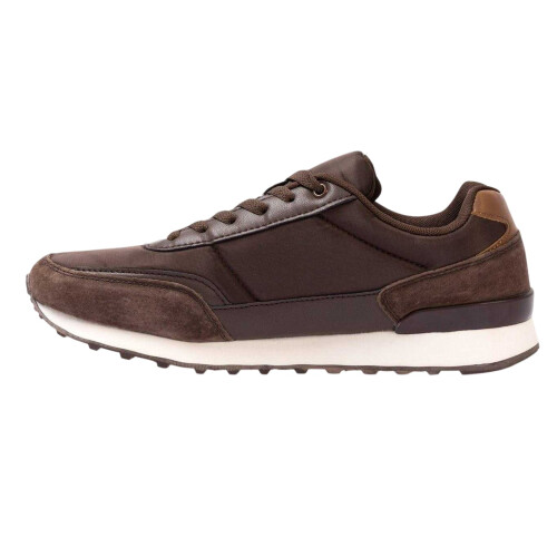 Kappa (7 UK, Dark Brown) Kappa Mens Suede Flat Trainers 1