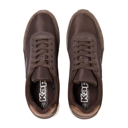 Kappa (7 UK, Dark Brown) Kappa Mens Suede Flat Trainers 2