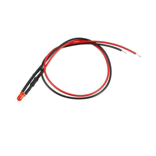 20Pcs 3mm Pre Wired LED, Red DC12V Diffused Lens, Light Emitting Diodes 2