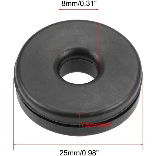 Side Cover Grommet Single Side Rubber Washer 4Set 2