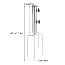 Sonnenschirm Inground Halter 4-Prong 25cm Camping