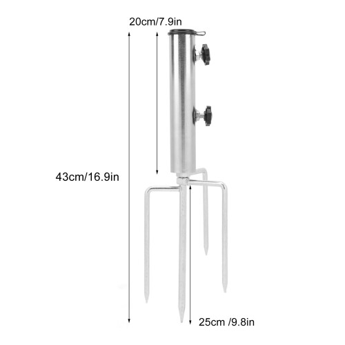 Sonnenschirm Inground Halter 4-Prong 25cm Camping