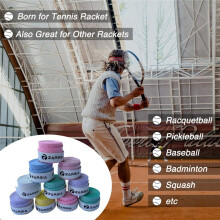 ZARSIA 60pcs Sticky Overgrip Tape for Tennis Badminton Pickleball Rackets Fishing Rods Enhanced Grip Multi-Sport Compatibility
