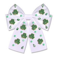 Pinzas de Moño para el Día de San Patricio BVGA para Mujeres, Lentejuelas Verde