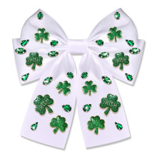 Clip de Moño para el Día de San Patricio de BVGA para Mujeres, Lazo Verde Brillante, Accesorios