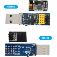 2X USB zu ESP8266 Breakout CH340C ESP-01 ESP-01S Prog WiFi Programmer Downloader Adapter mit Reset Auto Download Circuit
