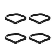 4X Brust Gürtel Gurt für Polar Wahoo für Sports Kabellos Herz Frequenz Pulsmesser,Schwarz
